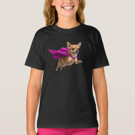 かわいいチワワのスーパーヒーロー キッズTシャツ Tシャツ