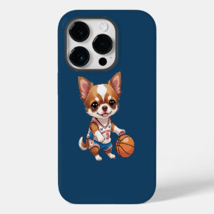 かわいいチワワのバスケットボール ドッグスポーツ iPhone 14 PROケース