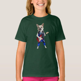 かわいいチワワのロックスターキッズTシャツ Tシャツ