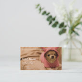 かわいいチワワの写真 名刺 (スタンド正面)