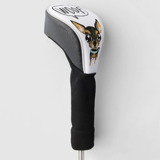 かわいいチワワはWoofを言います! ゴルフヘッドカバー (アングル)