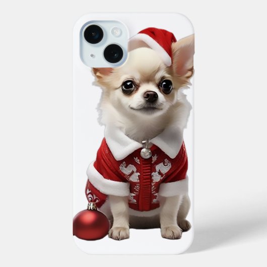 かわいいチワワサンタ Case-Mate iPhoneケース (裏面)