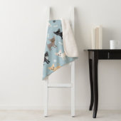 かわいいチワワパターン青 シェルパブランケット (インサイチュ)