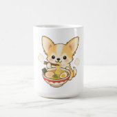 かわいいチワワラーメン日本犬 コーヒーマグカップ (中央)