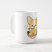 かわいいチワワラーメン日本犬 コーヒーマグカップ (正面左)