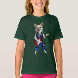 かわいいチワワロックスターキッズTシャツ Tシャツ