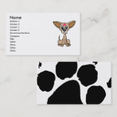 かわいいチワワ犬が付いている名刺 名刺 (正面/裏面)