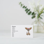 かわいいチワワ犬が付いている名刺 名刺 (スタンド正面)