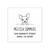 かわいいチワワ犬のアドレス ラバースタンプ (インプリント)
