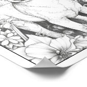 かわいいチワワ犬の着色ポスター ポスター (角)