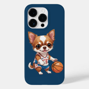 かわいいチワワ遊のバスケットボールドッグスポーツ Case-Mate iPhone 14 PROケース