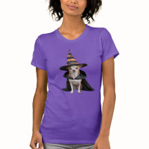 かわいいチワワ魔女Tシャツ