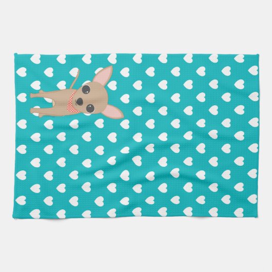かわいいチワワ キッチンタオル (横)
