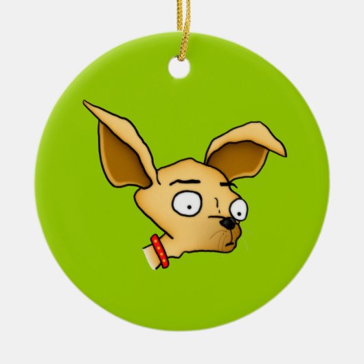 かわいいチワワ セラミックオーナメント (正面)