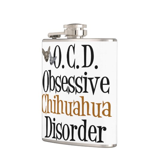 かわいいチワワ フラスク (左)