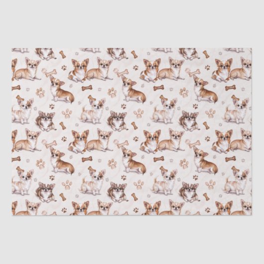 かわいいチワワ 薄葉紙 (正面)