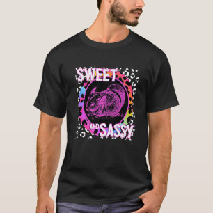 かわいいチンチラ90sノスタルジアレインボーヒョウプリン tシャツ