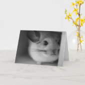 かわいいチンチラ カード (黄色い花)