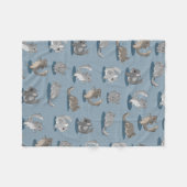 かわいいチンチラ フリースブランケット (正面(横))