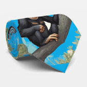 かわいいチンパンジー ネクタイ (ロール)