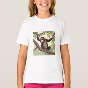 かわいいチンパンジー Tシャツ