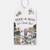 かわいいチークア・ブーのハロウィーンの赤ちゃんシャワー特典 ギフトタグ (正面)