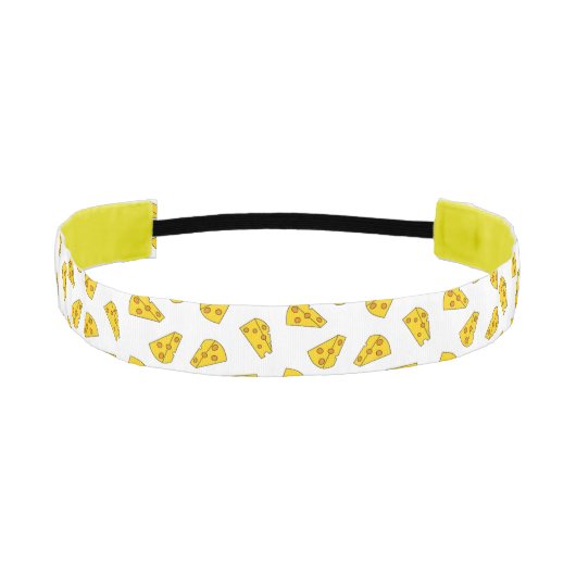 かわいいチーズの柄 アスレチックヘッドバンド (正面)