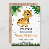 かわいいチーズの誕生日の招待状 招待状 (正面/裏面)