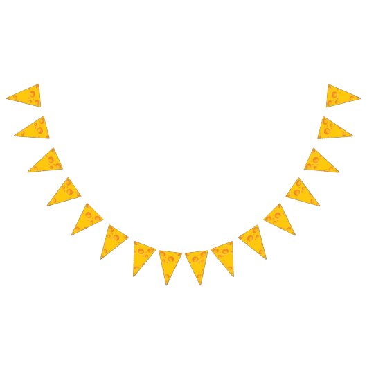 かわいいチーズウェッジキッズ1st誕生日パーティー バンティングフラッグ (全)