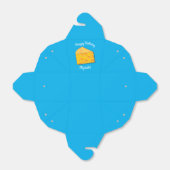 かわいいチーズウェッジキッズ1st誕生日パーティー フェイバーボックス (折り畳みなし)