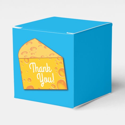 かわいいチーズウェッジキッズ1st誕生日パーティー フェイバーボックス (正面サイド)