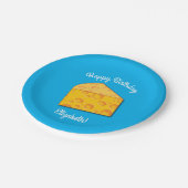 かわいいチーズウェッジキッズ1st誕生日パーティー ペーパープレート (アングル)