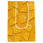 かわいいチーズウェッジキッズ1st誕生日パーティー ミディアムペーパーバッグ (裏面)