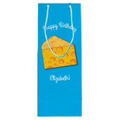 かわいいチーズウェッジキッズ1st誕生日パーティー ワインギフトバッグ (裏面)