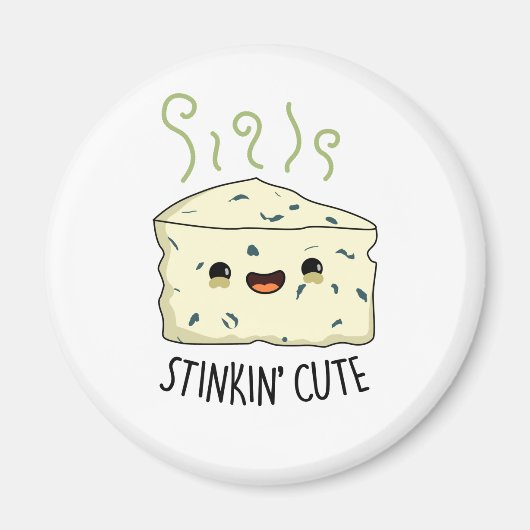 かわいいチーズパおもしろいンを臭わせる マグネット (正面)
