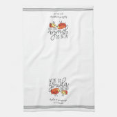 かわいいチーズパンと一緒におもしろいすごいわ キッチンタオル (縦)