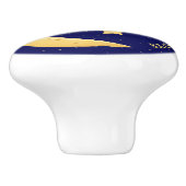 かわいいチーズムーン&スターズシナパーソナライズされたル セラミックノブ (側面)