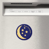 かわいいチーズムーン&スターズシナパーソナライズされたル マグネット (インサイチュ (食洗機))