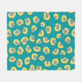 かわいいチータタイガーかわいいパターンフリースブランケット フリースブランケット (正面(横))