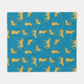 かわいいチータタイガーパターンかわいいフリースブランケット フリースブランケット (正面(横))