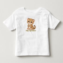 かわいいチーターのトドラーTシャツ、かわいい子猫 トドラーTシャツ