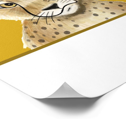 かわいいチーターのポスター - サファリ動物の壁アートプリント ポスター (角)