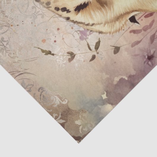 かわいいチーター野生の猫の水色 薄葉紙 (詳細)