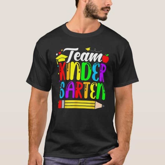 かわいいチーム幼稚園鉛筆教室文具先生 Tシャツ (正面)