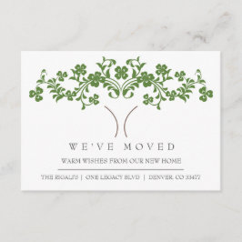 かわいいツリー新しいホームの移動発表 エンクロージャーカード