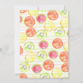 かわいいツーティーフルッティサマーフルーツ2歳の誕生日 招待状 (裏面)