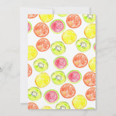 かわいいツーティーフルッティサマーフルーツ2歳の誕生日 招待状 (裏面)