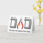 かわいいツールセットパパ，父の日の挨拶 カード (黄色い花)