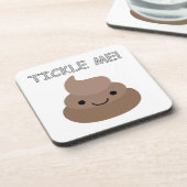 かわいいティックルミーウンチ絵文字 コースター (左側)