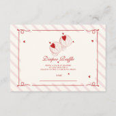 かわいいティニがオムツのラッフルに乗っている エンクロージャーカード (正面)